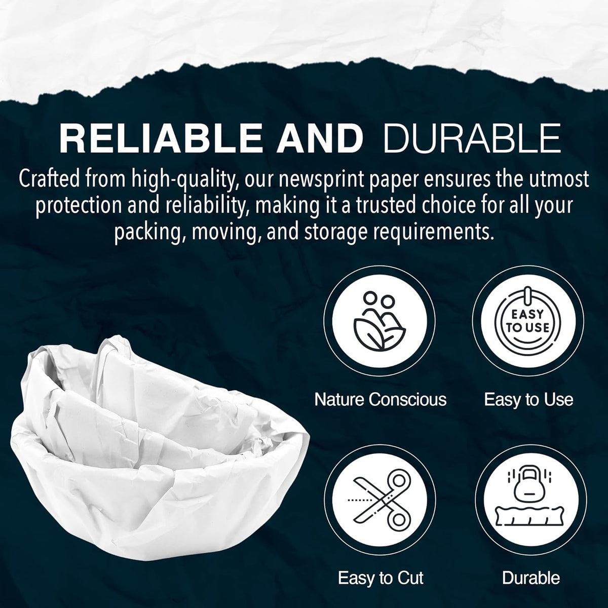 Purple Papers White Bulk Packing Paper | 320 sheets | 27" x 17" | Neutral Gray-White Wrap for Capsule-Home Decluttering and Packing