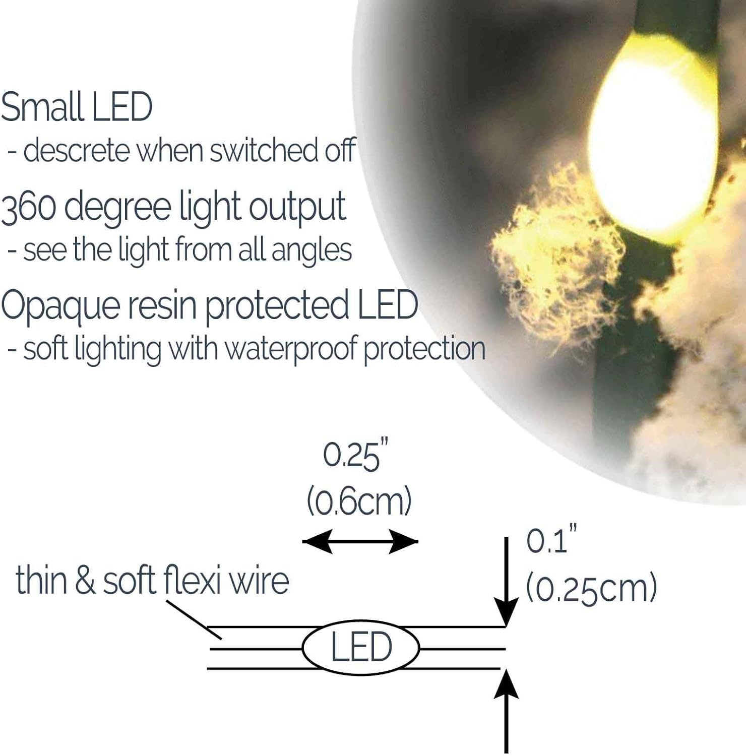 QBIS Battery Operated Fairy Lights – Soft 2500K Glow for Minimalist Bedroom and Reading Nook Styling