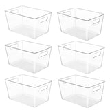 YIHONG Clear Storage Bins – Playroom Cleanup Organizer for Small Toys, Family-Safe Bins