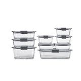 Rubbermaid Brilliance Glass Containers – Desk-Side Lunch Storage, Vented Splatter-Free Reheating