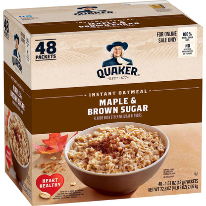 Quaker Immunity Instant Oatmeal – Workplace Breakroom Commuter Bag Meal, 3 Flavor Variety Pack Ready in Under Two Minutes