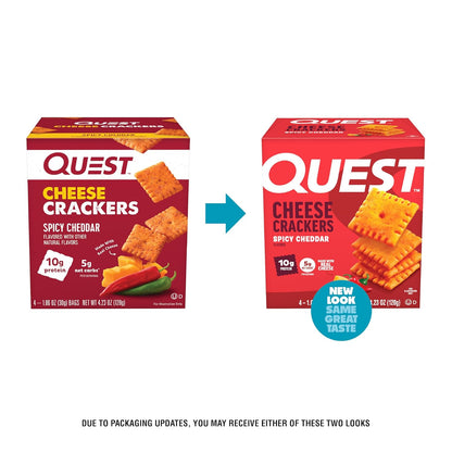 Quest Nutrition Cheese Crackers – Clean-Ingredient Crunch for Your Wellness Pantry, 5g Net Carbs 4-Count