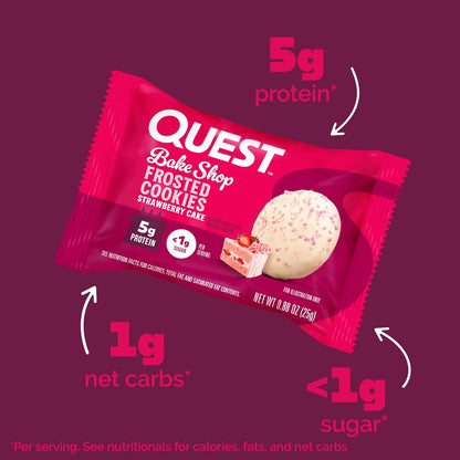 Quest Nutrition Frosted Protein Cookies – Birthday Gift for Mom Who Tracks Macros, Sprinkled Protein Cookie Sampler