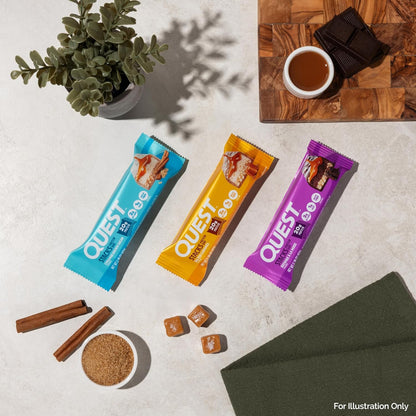 Quest Nutrition Stacks Protein Bar, Cinnamon Brown Sugar — Picnic and Open-Air Lunchbox Bar for Active Days Outside, Cinnamon Caramel Flavor, 2.36oz