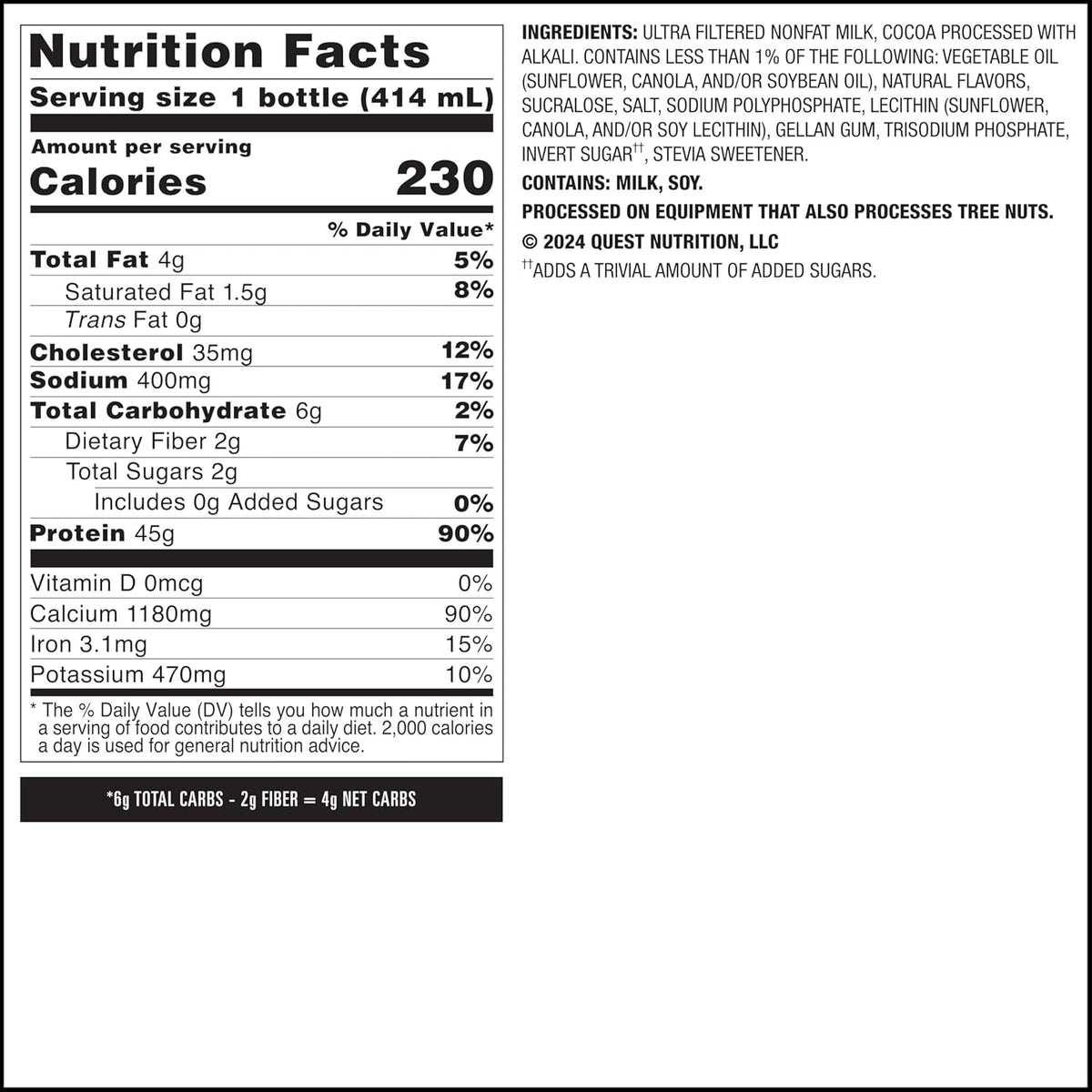 Quest Nutrition Vanilla Protein Shake – Picnic and Patio Recovery Drink, 4g Net Carbs for Active Outings