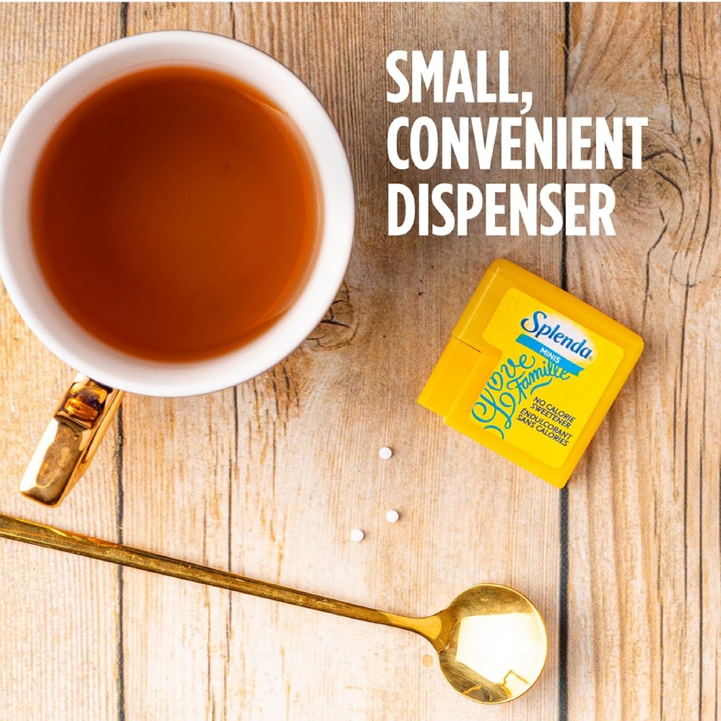 quick-dissolving formula designed for hot coffee and tea