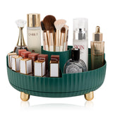 Marula Living Lazy Susan Makeup Rotating Tray – Neutral Beige Decor Piece for Living Room Side Tables and Entryway Styling