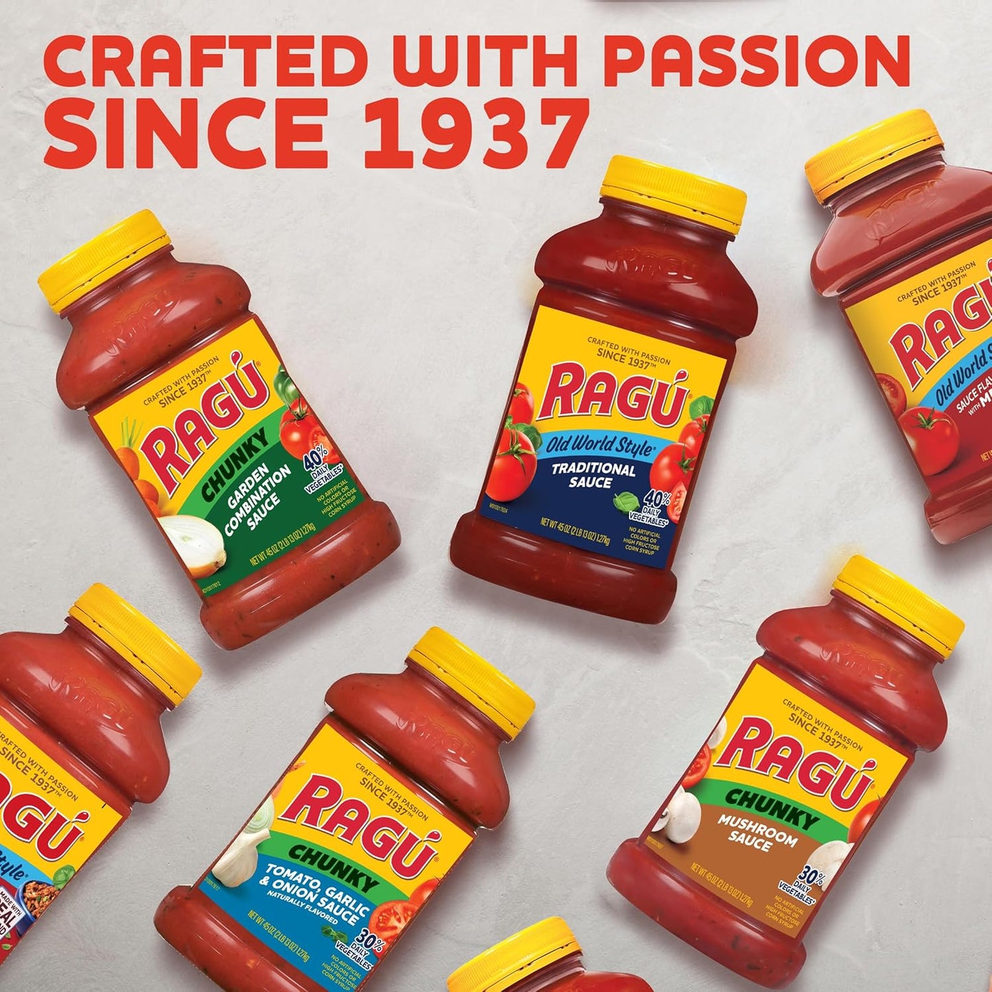 Ragu Old World Style Traditional Sauce, Time-Saving Pantry Staple for Streamlined Family Dinners, 45 oz