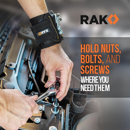RAK Magnetic Wristband – Camping and Backyard DIY Tool, Compact Magnetic Fastener Organizer