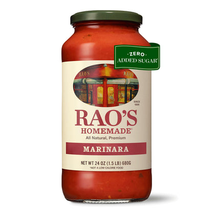 Rao's Homemade Marinara – All-Natural 24 oz Italian Tomato Sauce for Health-Conscious Family Dinners and Diabetic-Friendly Pantries