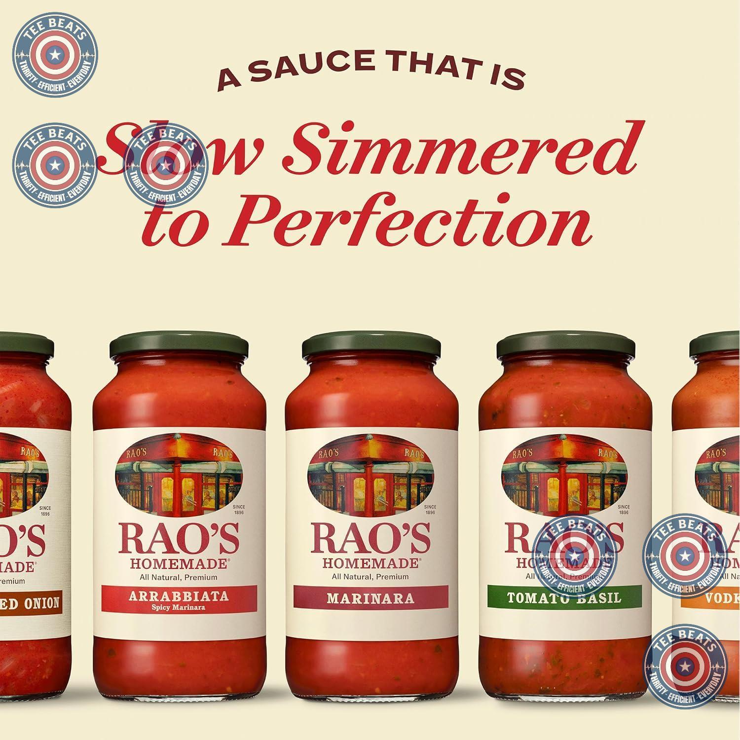 Rao's Homemade Marinara – All-Natural 24 oz Italian Tomato Sauce for Health-Conscious Family Dinners and Diabetic-Friendly Pantries