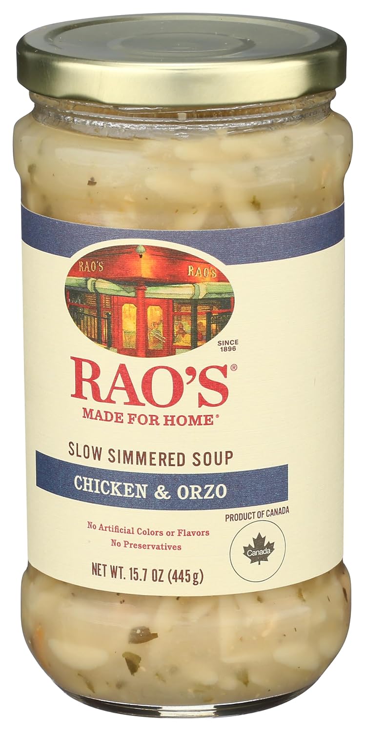 Rao's Made for Home Chicken Orzo Soup – Fast Weeknight Dinner for the Time-Strapped Professional, No Prep Required