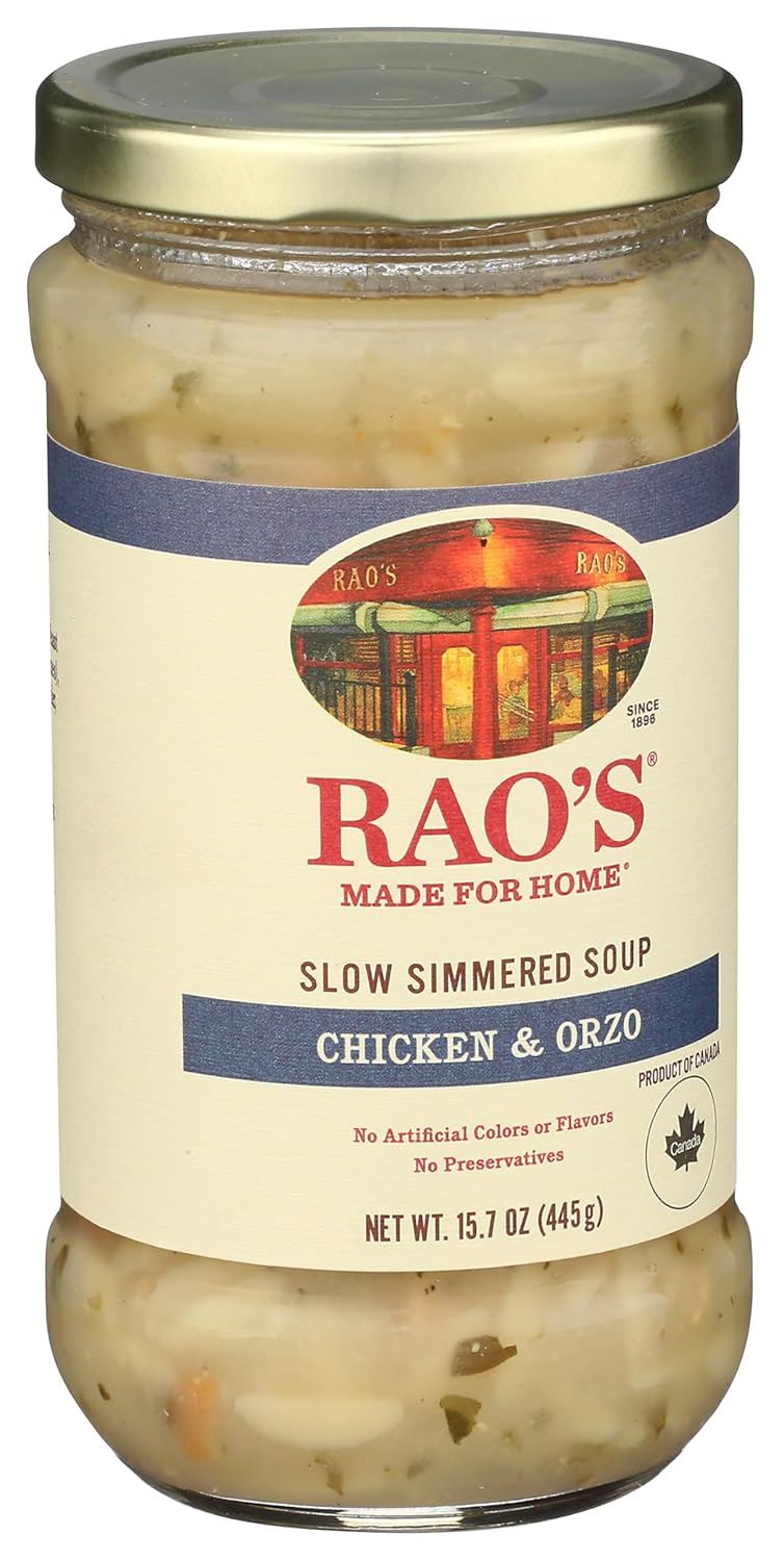 Rao's Made for Home Chicken Orzo Soup – Fast Weeknight Dinner for the Time-Strapped Professional, No Prep Required
