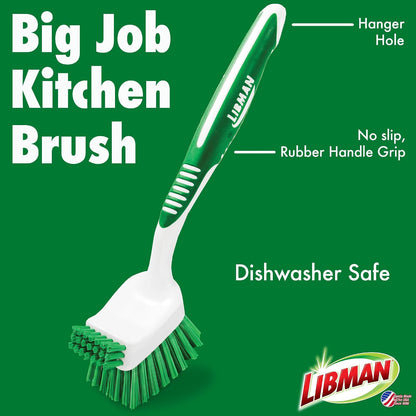 recycled pet fiber bristles that scrub tough messes without scratching surfaces
