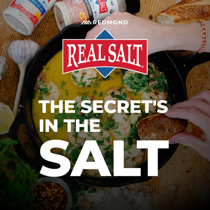 Redmond Real Sea Salt - Durable On-the-Go Salt for Outdoor Dining, 10 oz Shaker