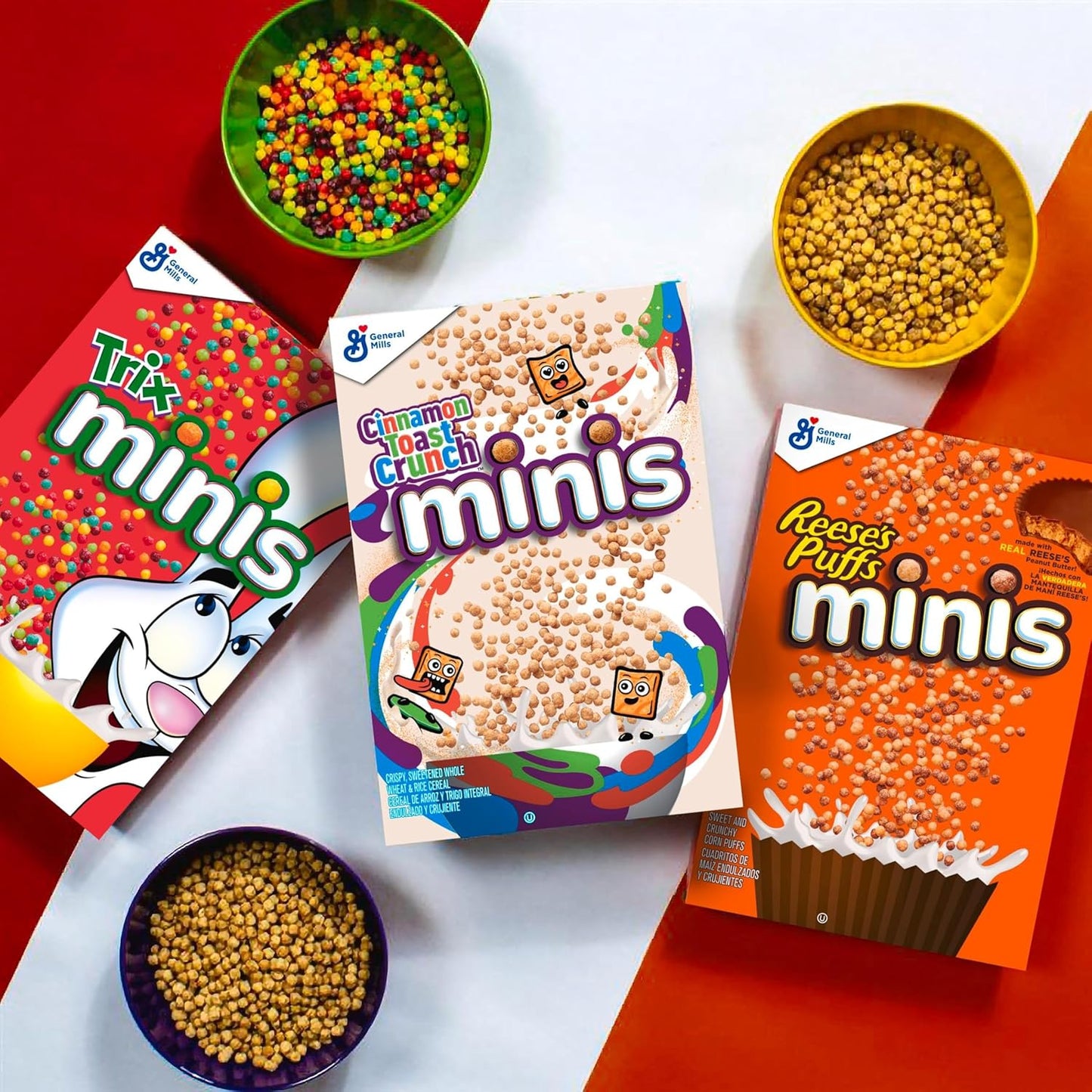 Reese's Puffs Minis Cereal, Cozy Holiday Gift for the Candy and Cereal Obsessed, No HFCS Family Size