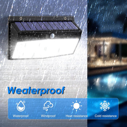 Refined Solar Wall Fixture for Modern Backyard & Pathway – 368 LED, Neutral Tone, No Bulky Hardware