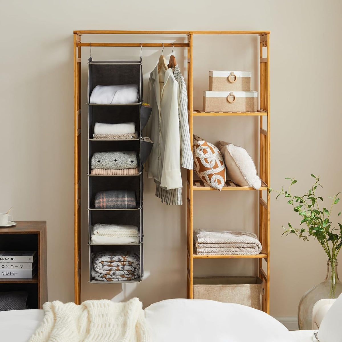 reinforced construction with 2 bamboo inserts per shelf plus mdf top and bottom boards