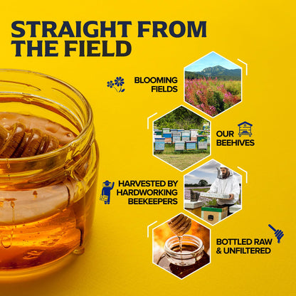 responsibly sourced from a verified network of us beekeepers focused on bee welfare