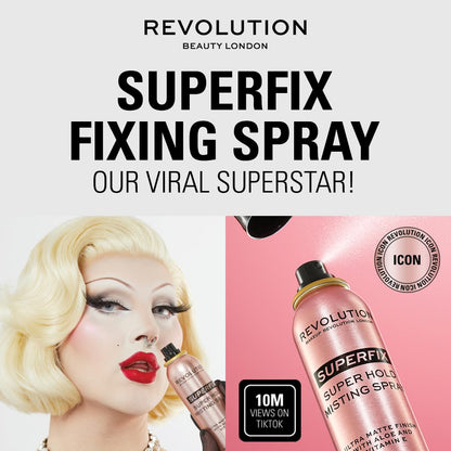 Revolution Beauty London Superfix Misting Makeup Setting Spray – Focused Study Session Setting Spray for College Students, Budget-Friendly Hold