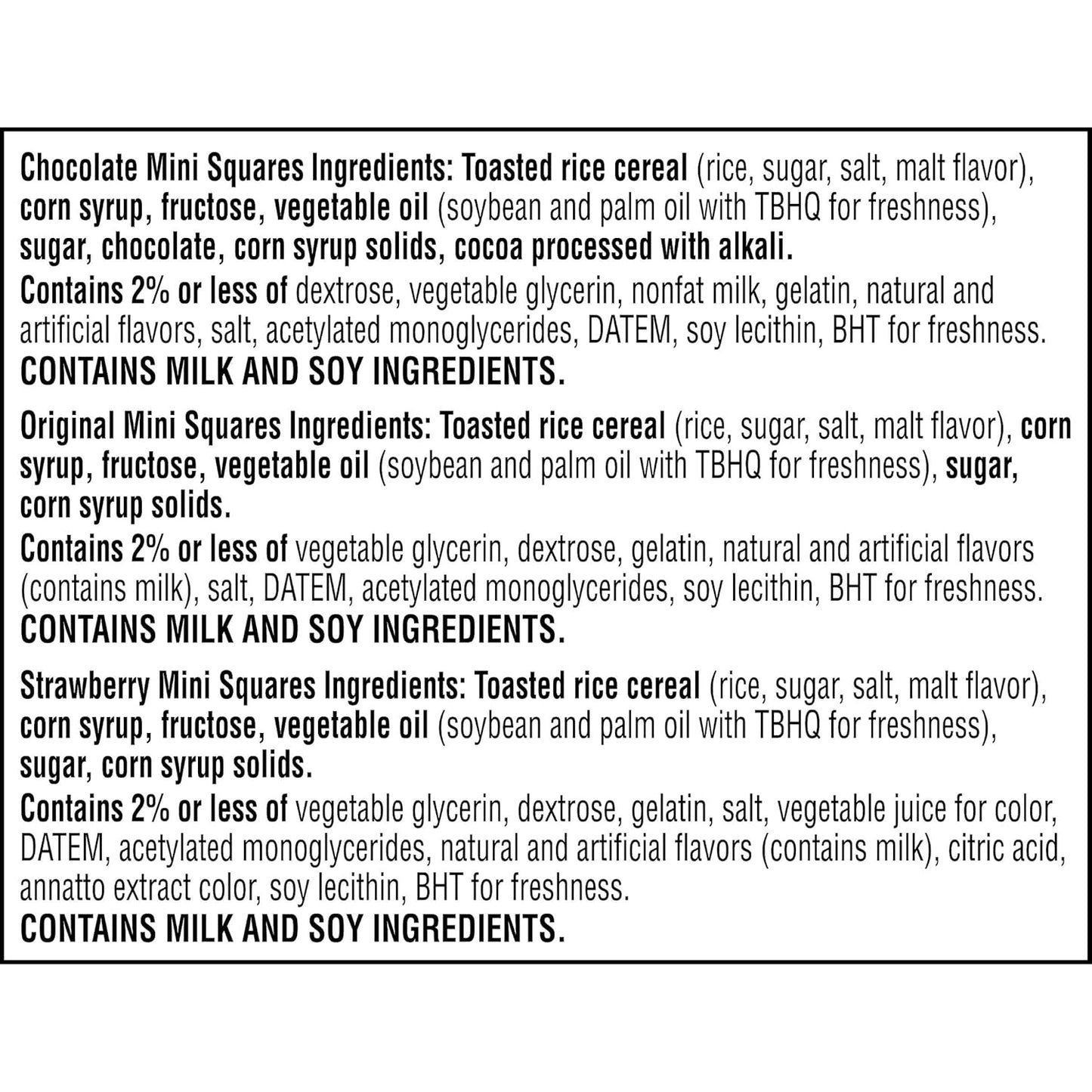 Rice Krispies Treats Mini Squares – Travel and Camping Snack Variety Pack, Sealed Wrappers for Mess-Free Carry, 52 Count