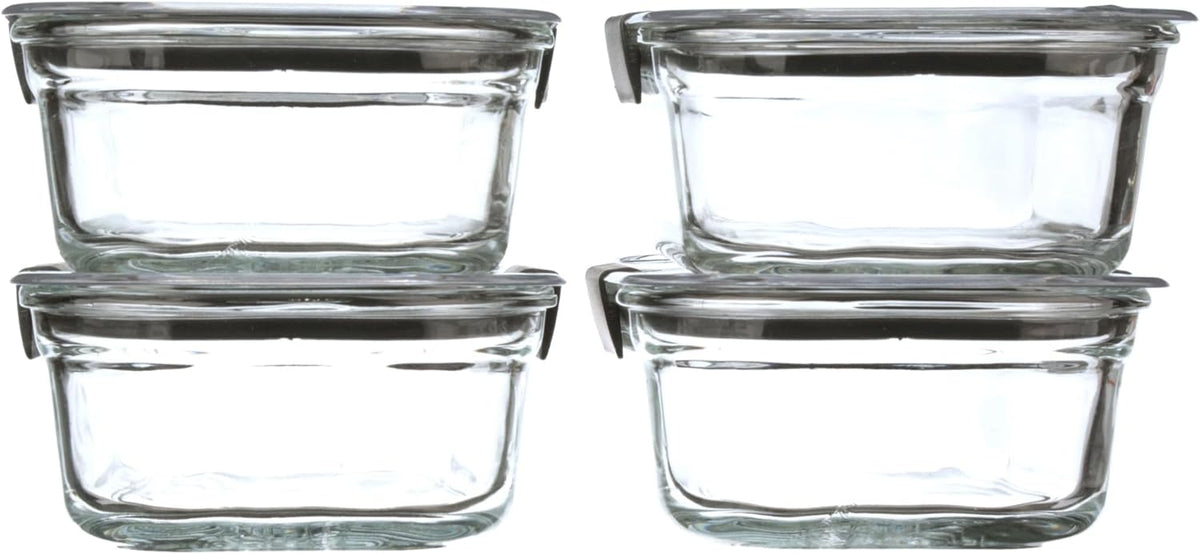 Rubbermaid Brilliance Glass Containers – Desk-Side Lunch Storage, Vented Splatter-Free Reheating