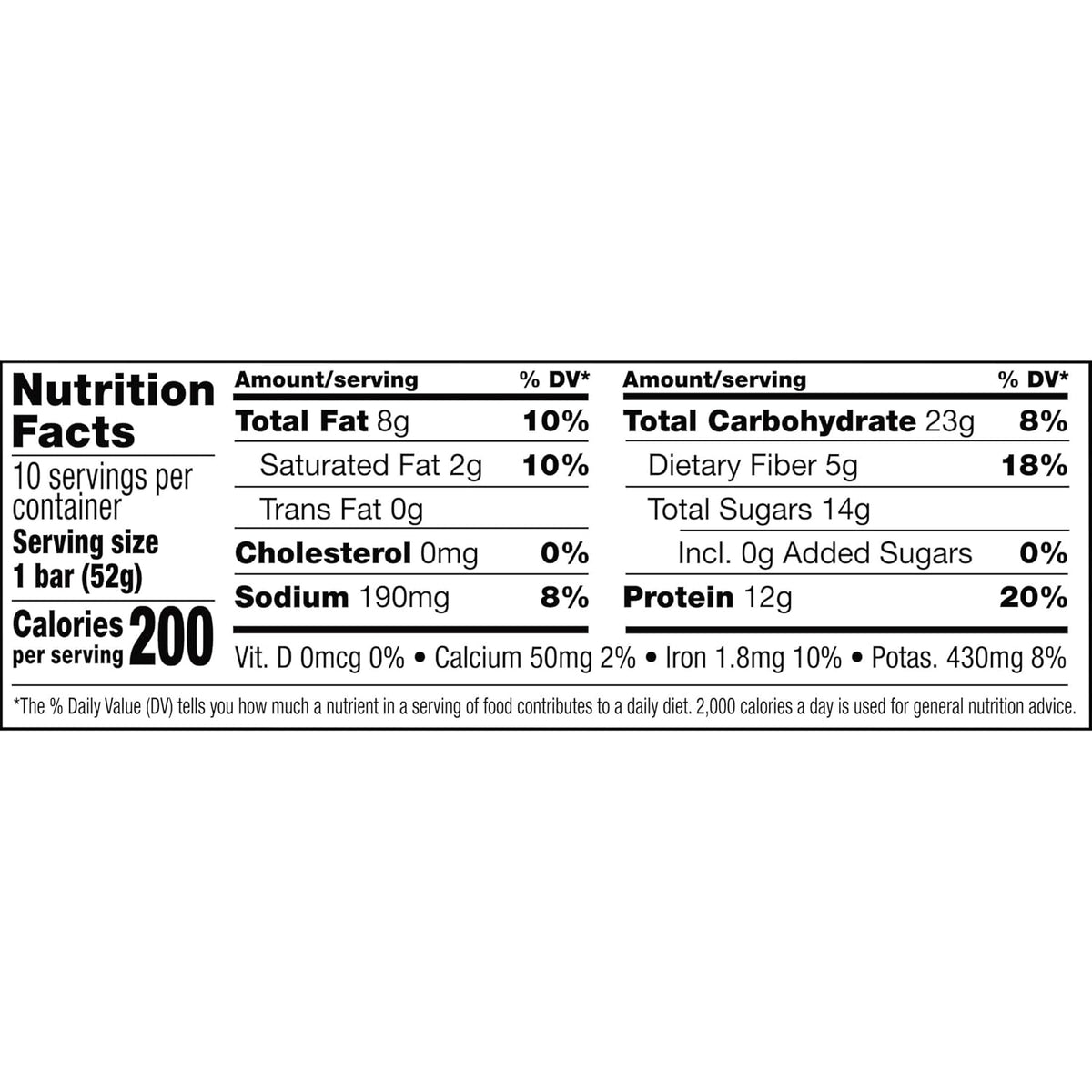 RXBAR Chocolate Sea Salt – Pre-Workout Fuel for Running Trails and Gym Bags, 10-Count Protein Bar Box