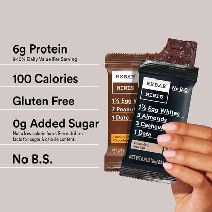 RXBAR Minis Protein Bars – Gym Bag Snack for Pre and Post Workout Fuel, Soft Baked Mini Bars