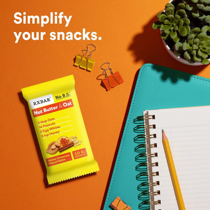 RXBAR Nut Butter and Oat Bars – Simple-Ingredient Wholesome Snack for Playdates and Pantry Stocking, 10g Protein Box