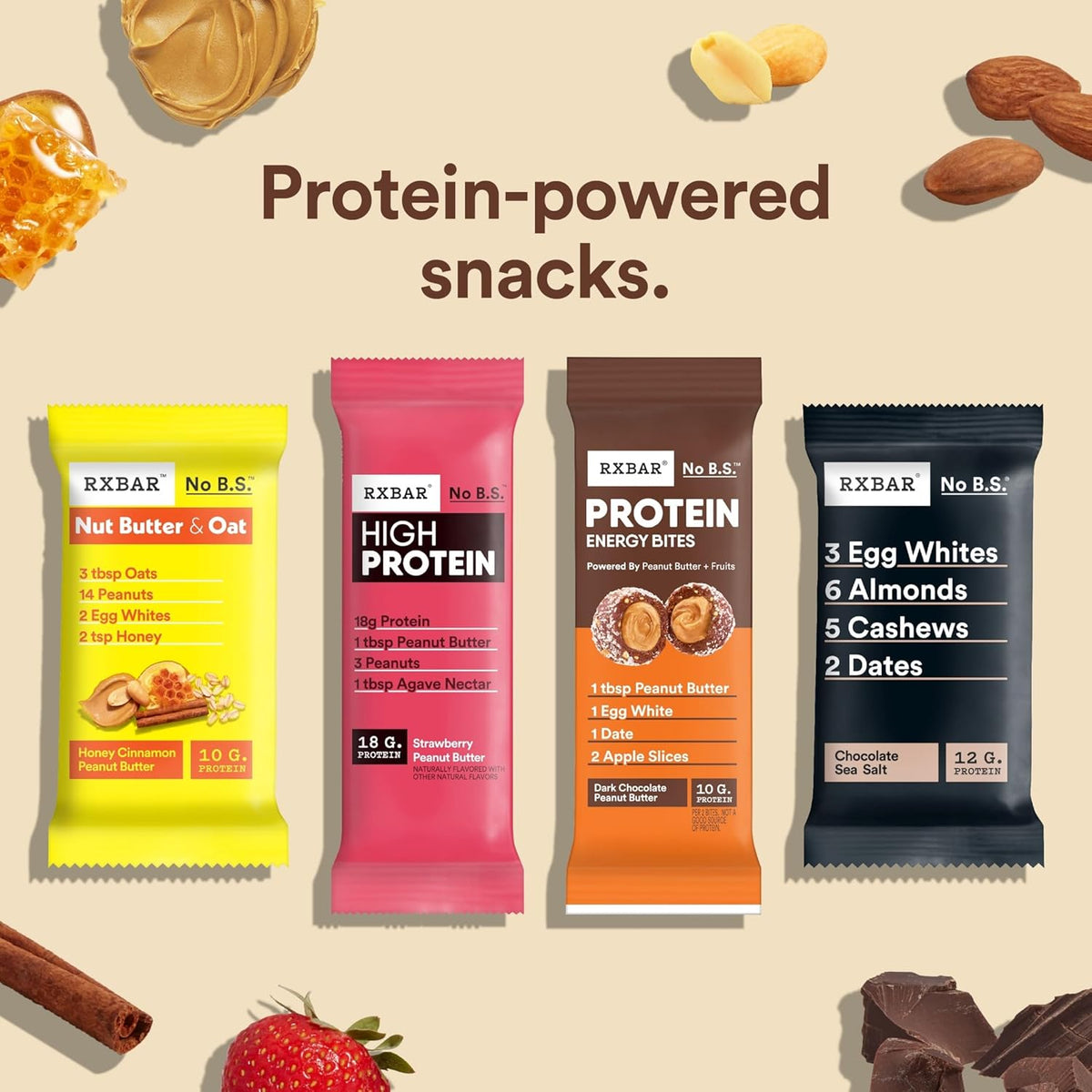 RXBAR Protein Energy Bites for Active Travel, Individually Wrapped Dark Chocolate Peanut Butter Bites for Carry-On and Day Packs