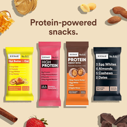 RXBAR Protein Energy Bites for Active Travel, Individually Wrapped Dark Chocolate Peanut Butter Bites for Carry-On and Day Packs
