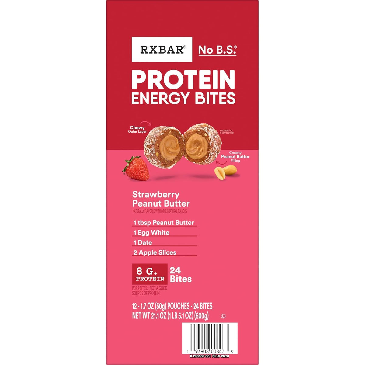 RXBAR Protein Energy Bites Strawberry Peanut Butter — Wholesome Snack for Stress-Free Healthy Living