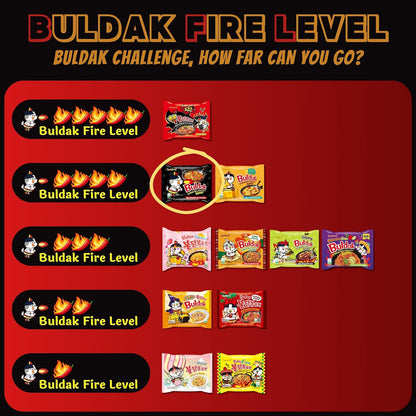 Samyang Buldak Fire Noodle – Picnic and Tailgate Dish for K Food Fans, Quick Cook Spicy Korean Ramen 5 Pack