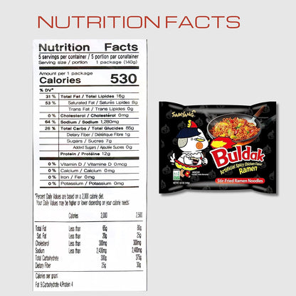 Samyang Buldak Fire Noodle – Picnic and Tailgate Dish for K Food Fans, Quick Cook Spicy Korean Ramen 5 Pack