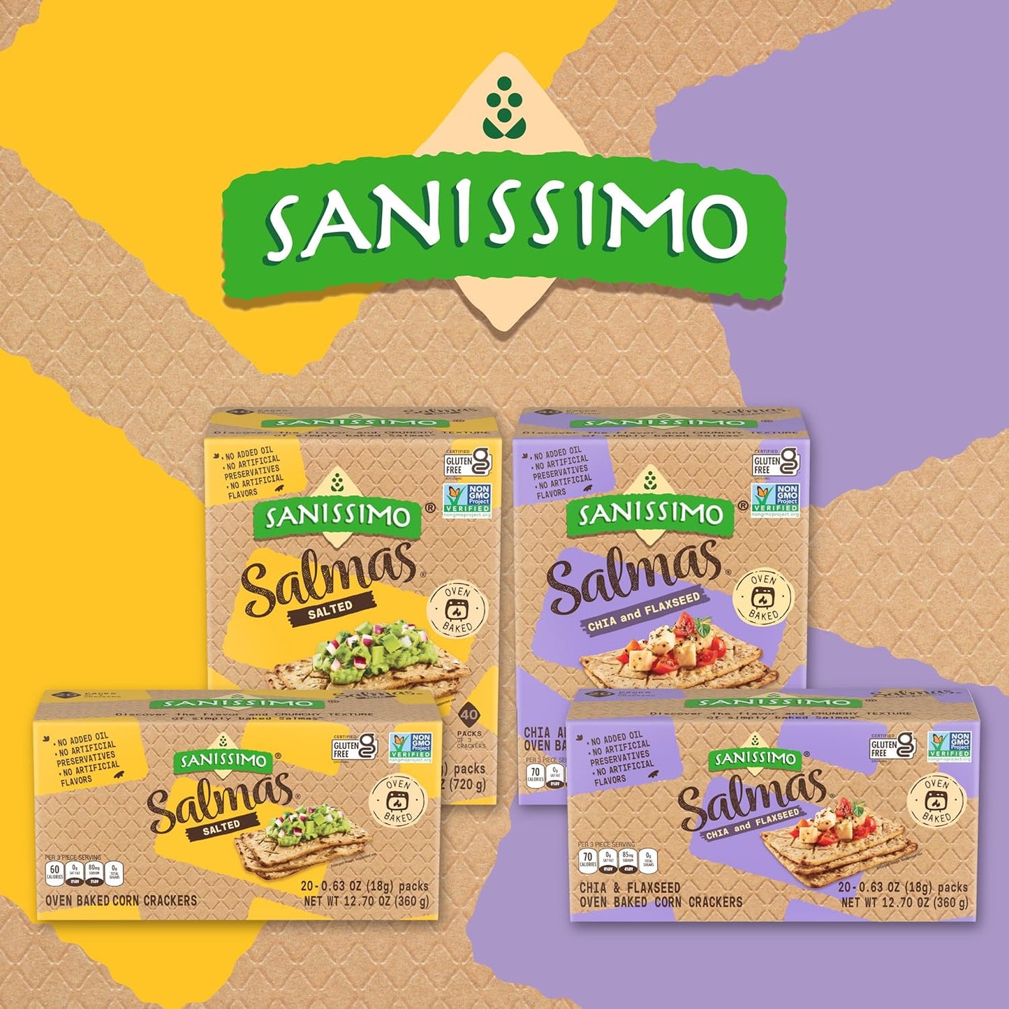 Sanissimo Salmas Salted – Gluten-Free Crunch Companion for Your Daily Reset Snack