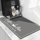 CooRug Coffee Bar Mat – Heat-Resistant Counter Protector for Family Kitchens, No Open Flame