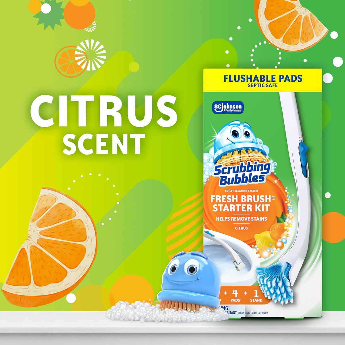 Scrubbing Bubbles Toilet Bowl System – Efficient Home Bathroom Solution, Flushable Pads Save Minutes