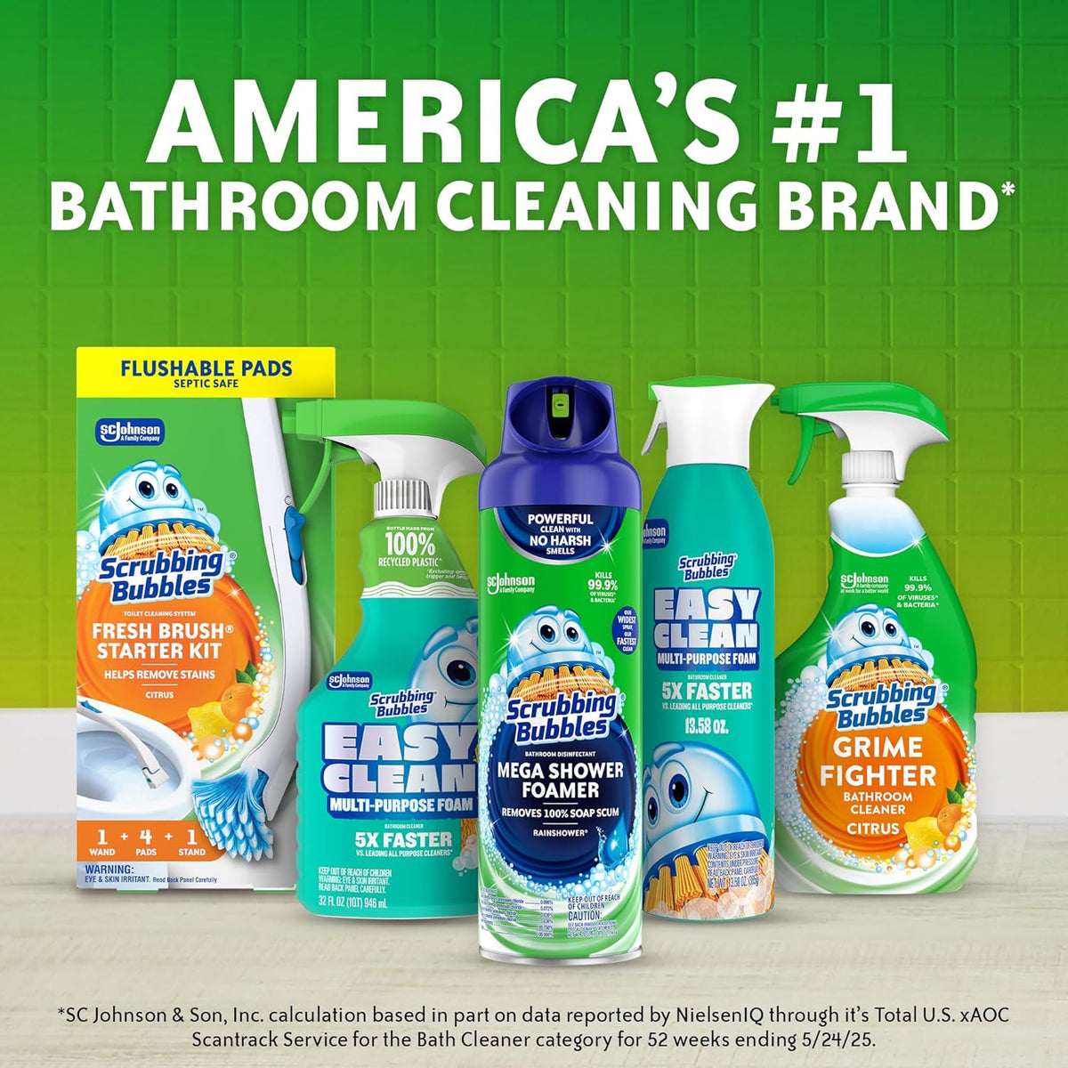 Scrubbing Bubbles Toilet Bowl System – Efficient Home Bathroom Solution, Flushable Pads Save Minutes