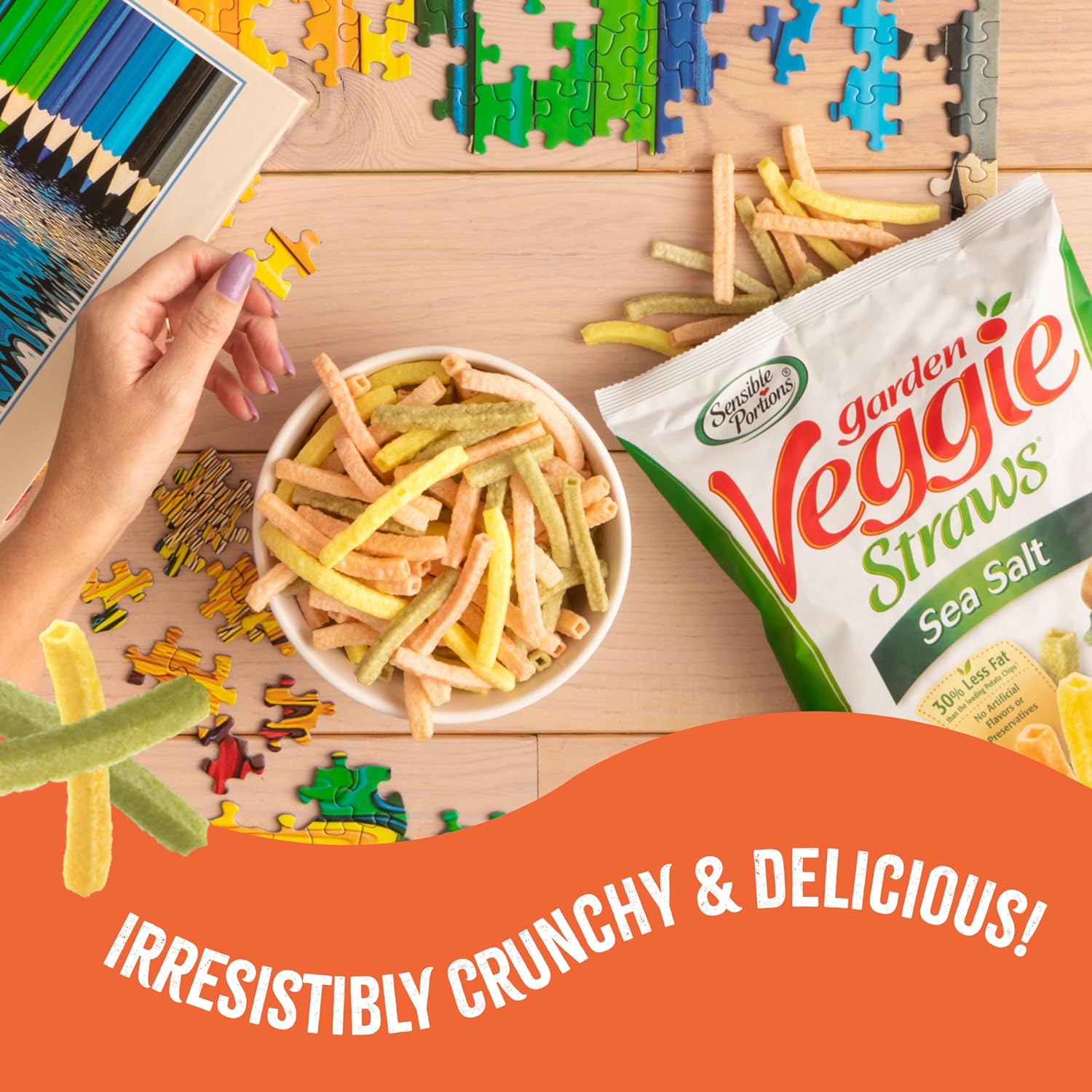 Sensible Portions Garden Veggie Straws Variety Pack for Travel and Potluck Tables, Sea Salt and Zesty Ranch