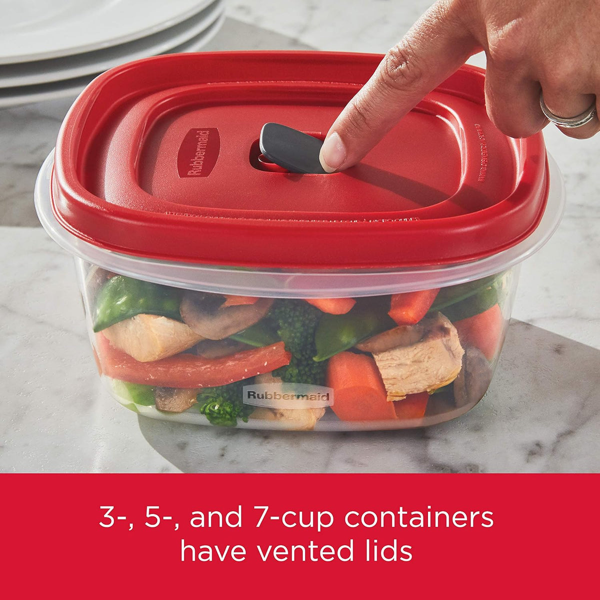 set includes two container sizes (3-cup and 5-cup) covering snacks, single portions, and family leftovers