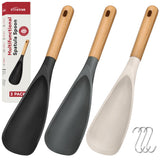 KitchenCo Oven Safe Silicone Spoon Spatula Set – Reliable High-Heat Cooking Without Melting or Warping