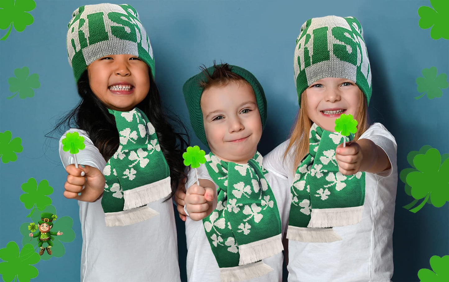 Shamrock Sucker Co. Clover Candy Suckers – Understated St. Patty's Day Decoration for Reception Areas and Office Break Rooms