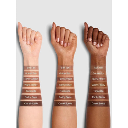 shimmery finish with light coverage suitable for all skin types