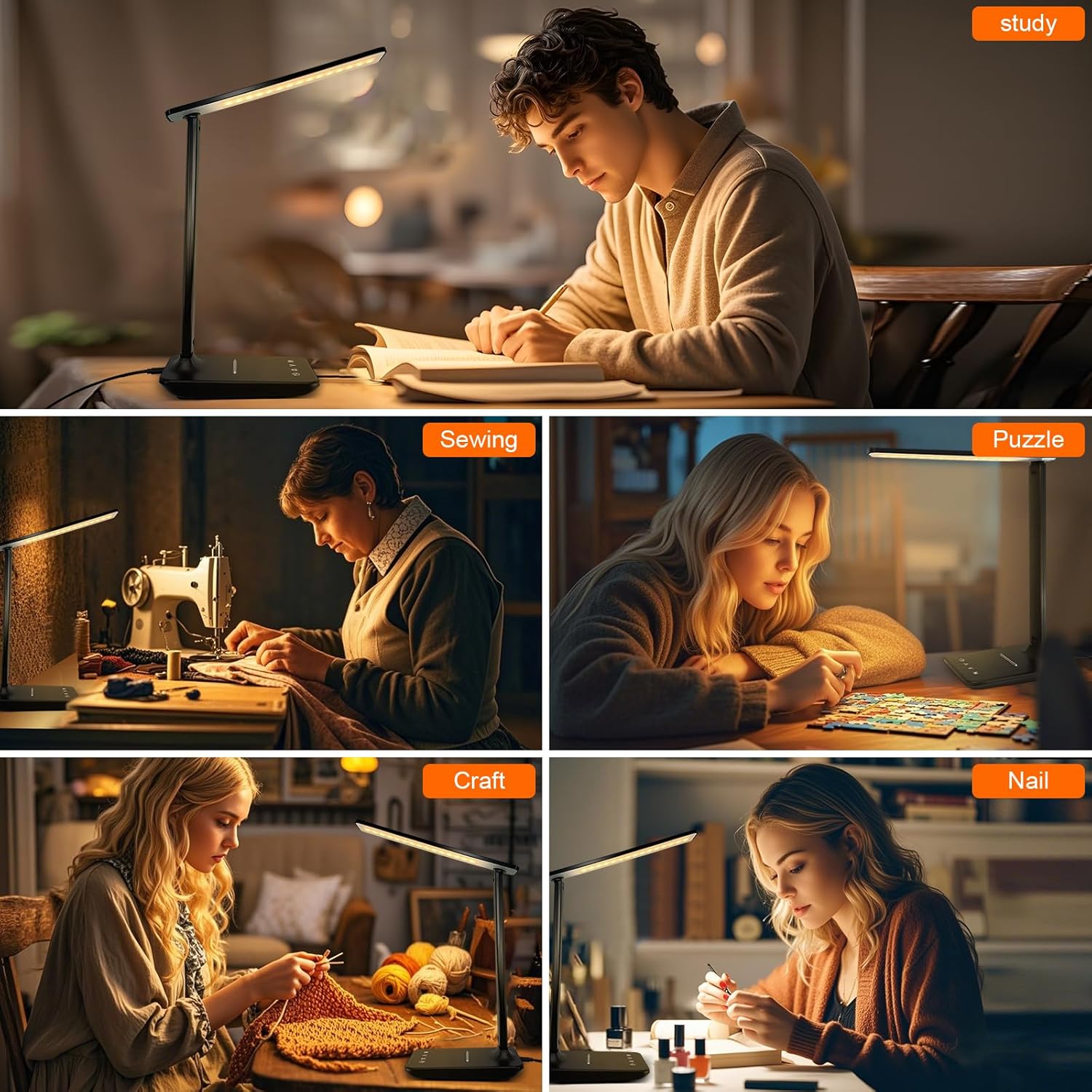 shinelife Folding Desk Lamp – Contemporary LED Light for Cozy Reading Nook and Stylish Home Office Setup