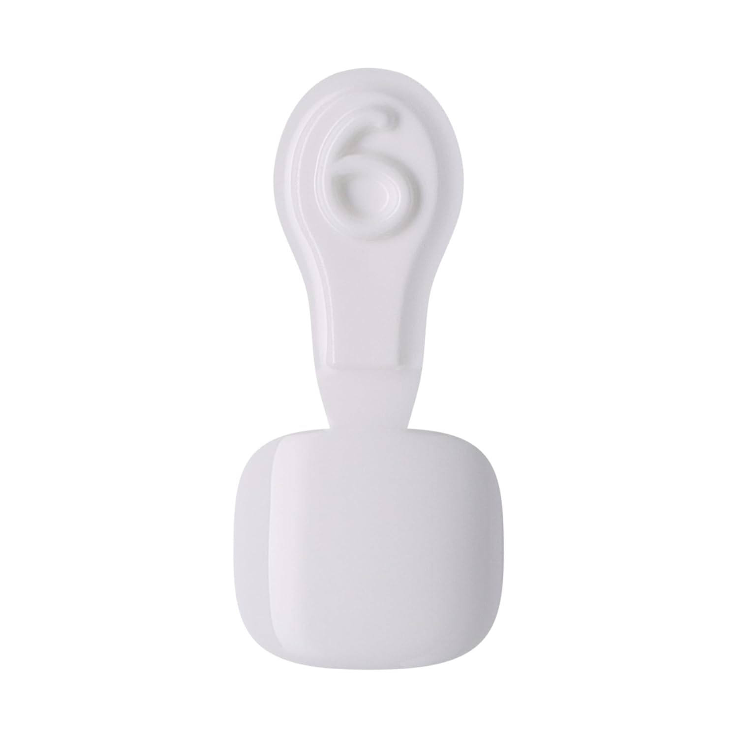 short squoval shape in white 'angel vibes' colorway with additional blanc chic variant