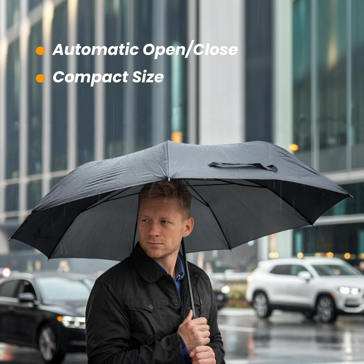 SIEPASA Compact Travel Umbrella - Worry-Free Travel Backup for Pregnancy, Elderly & Family Outings, Compact Folding Umbrella with Wrist Strap