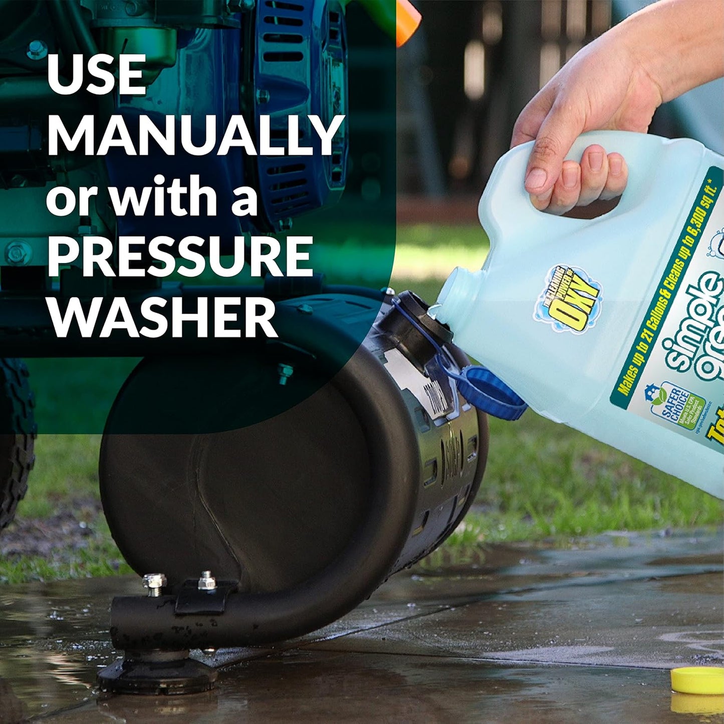 Simple Green Oxy Solve Outdoor Pressure Washer Soap – 1 Gal Heavy-Duty Solution for Stone Paths and Brick Patios