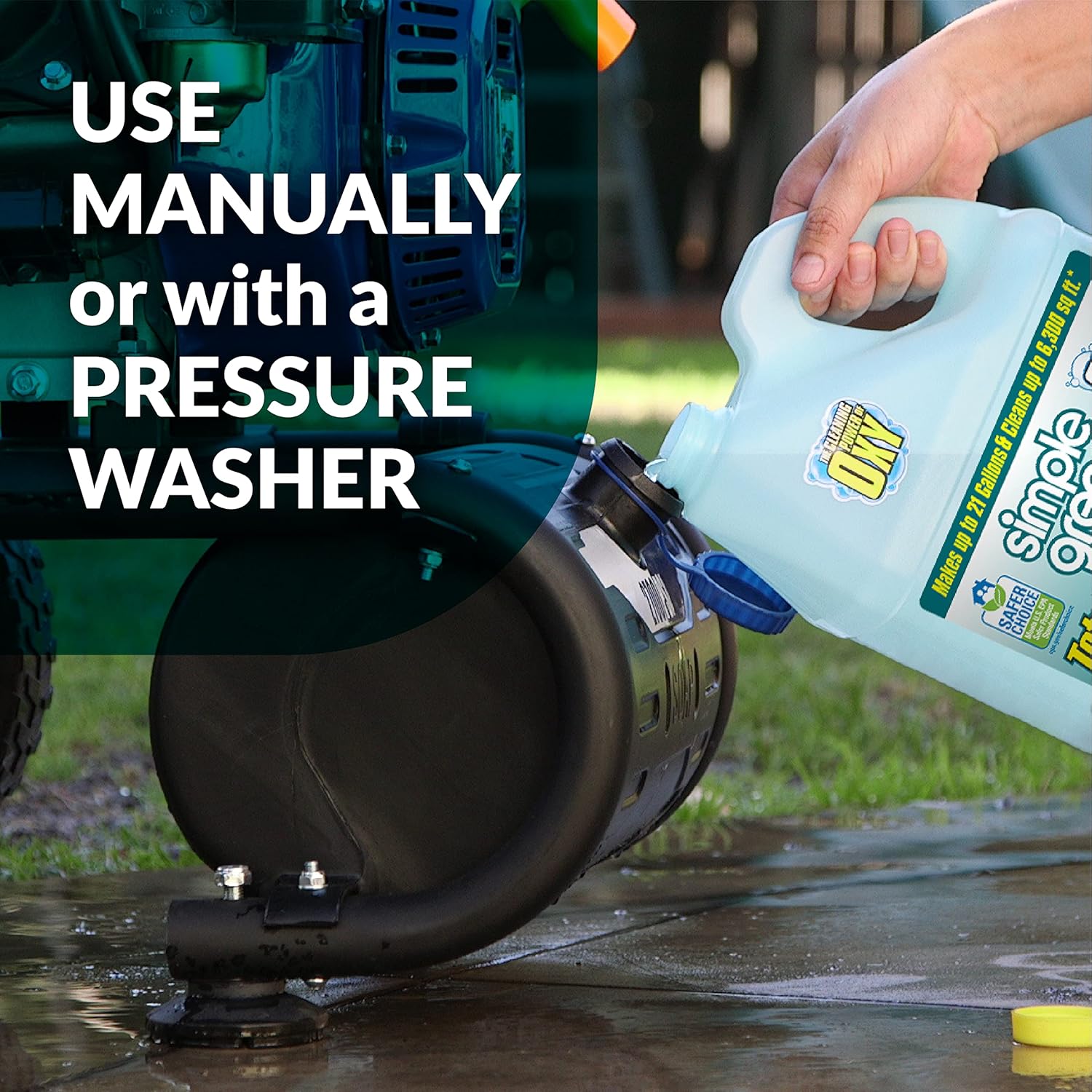 Simple Green Oxy Solve Outdoor Pressure Washer Soap – 1 Gal Heavy-Duty Solution for Stone Paths and Brick Patios