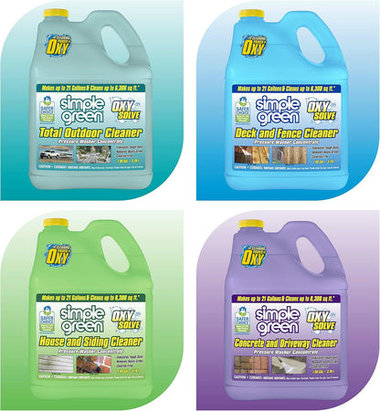 Simple Green Oxy Solve Outdoor Pressure Washer Soap – 1 Gal Heavy-Duty Solution for Stone Paths and Brick Patios