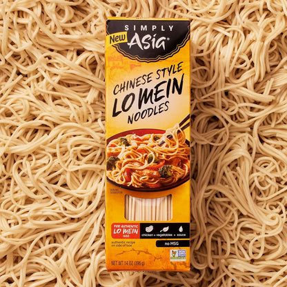 Simply Asia Lo Mein Noodles, 14 oz Resealable Bag – Additive-Free Asian Noodles for Healthy Meal Prep